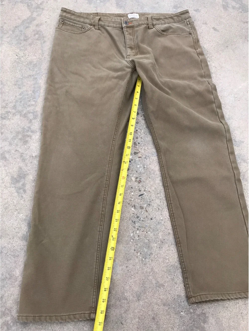 Weatherproof Vintage Men’s Fleece Lined Tan Jeans Size 40x32 Warm Pants Winter